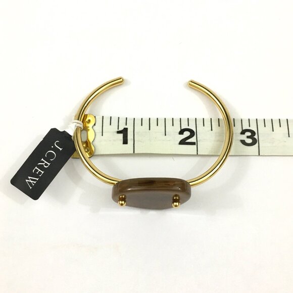 NEW! J.Crew Acetate Stone Open Cuff Bangle Deep Amber - OS - Picture 3 of 6